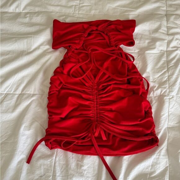 Amazon Dresses & Skirts - Cutout Mini Dress, Ruched Criss Cross Halter Dresses for Women,Low Back Bodycon